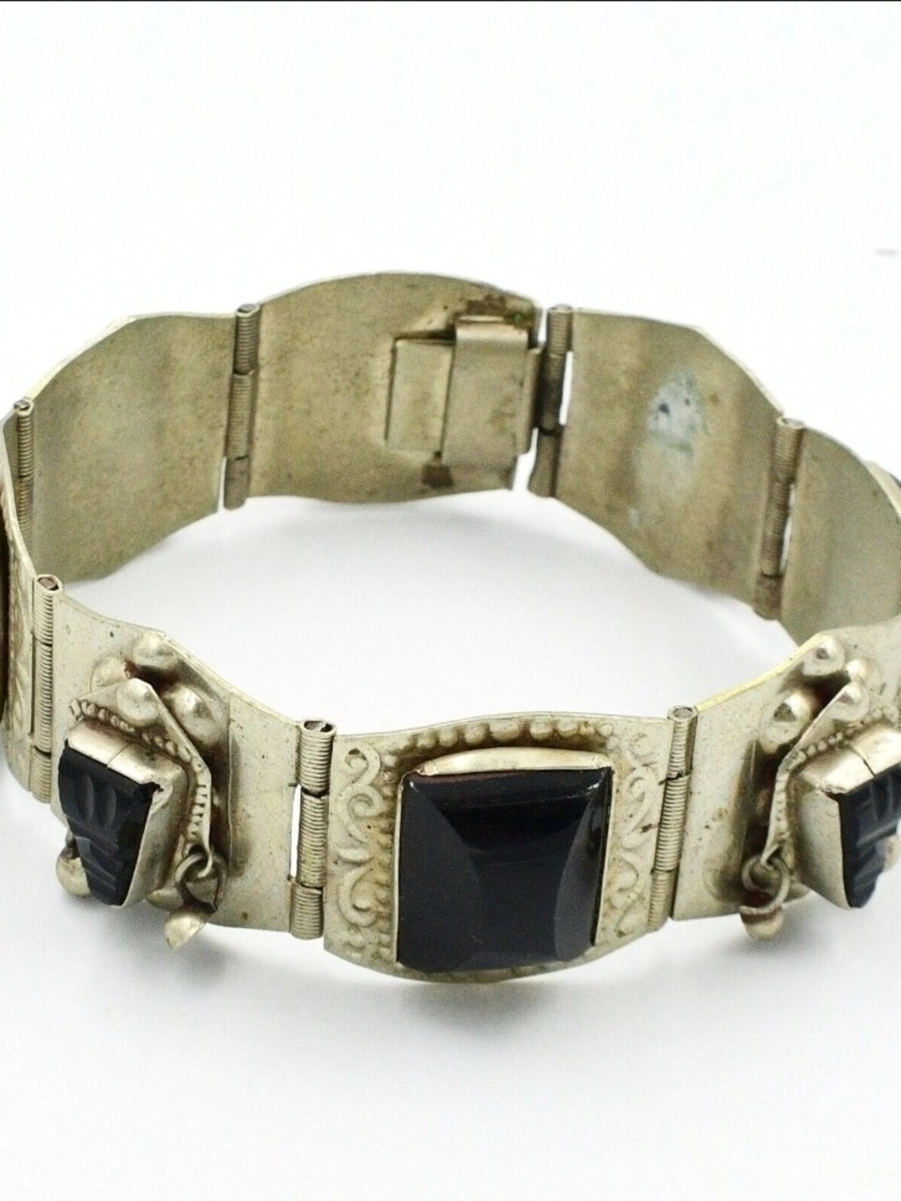 Vintage | Sterling Onyx Bracelet